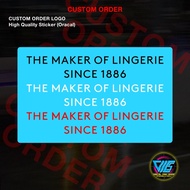 [ CUSTOM ORDER 19 ] Logo Sticker / Decal (High Quality Sticker)