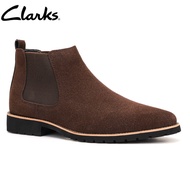 ＜902＞Clarks รองเท้าลำลองผู้ชาย ด้านบนรองเท้าบูทเชลซีชายสแตนฟอร์ด สีดำ