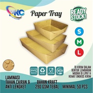 Paper Tray Dine In Kraft 290gsm Placemat Plate Tray