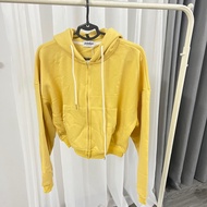 AA18-Áo khoác nỉ croptop kéo khoá JUSTDUN