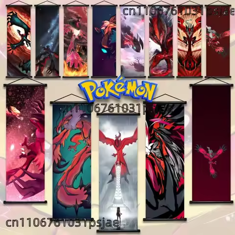 Majestic Yveltal Pokémon Scroll Wall Decor - Infuse Your Room with The Ominous Aura of Dark/Flying -
