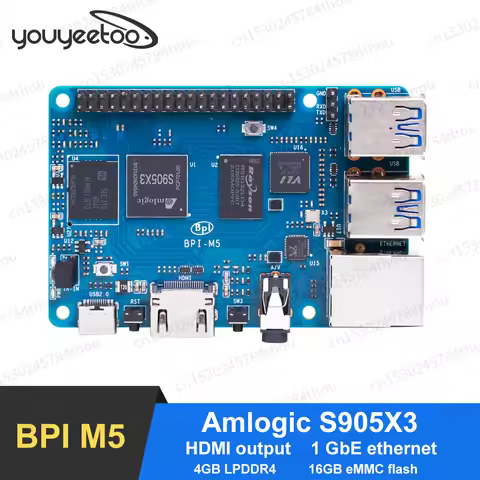 Banana PI BPI M5 4GB LPDDR4 New Generation Single Board Computer Amlogic S905X3 Design Open-source O