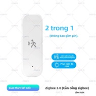 Cảm Biến Tuya 10G 4 Trong 1 Zigbee MmWave Radar Phát Hiện Chuyển Động Người Độ Sáng Nhiệt Độ Độ Ẩm T