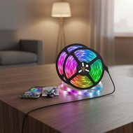 Color Changing LED Strips - 5V USB Bluetooth APP Control, 24-Key Remote, Flexible RGB Diode for TV B