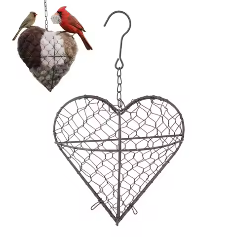 Outdoor hummingbird nest box Refillable bird nest heart-shaped container Heart Bird Nesting Heart Ya