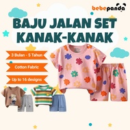 Set Baju Budak Lengan Pendek Kids Short Sleeve Clothing Baby Toddler Clothes 3 Months - 6 Years