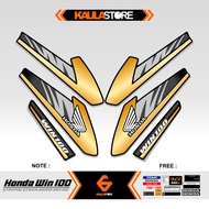 HONDA WIN STRIPING 30 MOTIF/ WIN 100 STICKER/ VIRAL WIN 100 VARIATION STICKER/ KAULADECAL/