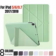 For Apple iPad 5 6 9.7 2017 2018 A1822 A1954 Fashion Multi Folding Y Stand Full Cover iPad 5th 6th G