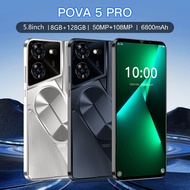 Pova5 Pro SmartPhone 5.8inch Screen 3G/4G Network Memory 8GB RAM+128GB ROM Battery 6800Mah