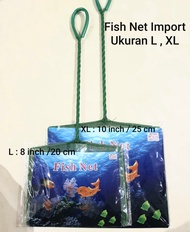 Fish Net Impor 4 Inci / 6 Inci / 8 Inci / 10 Inci / 12 Inci / Serokan Ikan Jaring Ikan Aquarium
