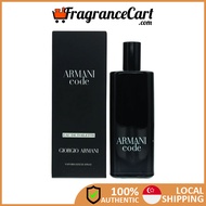 Giorgio Armani Code Eau De Toilette EDT for Men (15ml) [Brand New 100% Authentic Perfume FragranceCart] Eau de Toilette Man Black Woody Aromatic