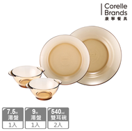 【Pyrex 康寧烘焙】透明耐熱碗盤4件組(401)