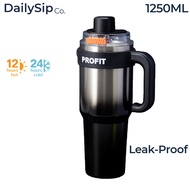 1250ML Large Capacity Insulated Tumbler Leak Proof Lid Stainless Steel Cup with Handle & Straw