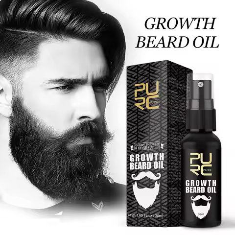 30ml Natural Beard Care Serum for Men, Hydrates Repairs Beard Roots Styling Care Nourishing Soft Shi