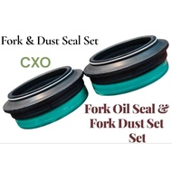 FORK OIL SEAL FORK DUST SEAL SET R25 V2 Z250 ZZR250 FORK OIL & DUST SEAL SET CXO DOUBLE SPRING STEEL