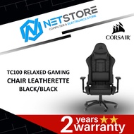 CORSAIR TC100 RELAXED GAMING CHAIR LEATHERETTE BLACK/BLACK - CF-9010050-WW