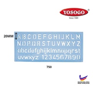 ABC Template Numbericals & Capital No.750 20mm 1s