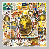50 Sheets Egyptian Pharaoh Cool Luggage Stickers Waterproof Graffiti Stickers Scooter Computer Tablet Cartoon Decoration