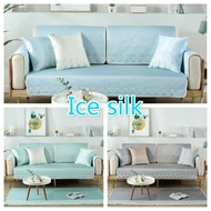 Purejoy Sofa Cover Ice Silk Fabric Sofa Protector Luxury style Sofa Cover Protector Non-slip 1 2 3 4Combination L Shape Sofa Cover