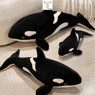 Rytanda Tiger and Whale Pillow Cute Simulation Tiger and Whale Pillow Plush Doll Soft Marine Animal 