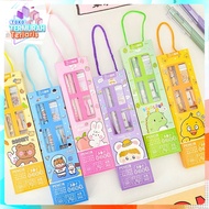 TTT Stationery Set 5 in 1 School Children's Stationery Eraser Ruler Pencil Sharpener Cute Character 