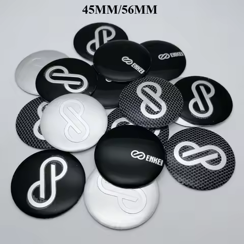 4pcs 45mm 56mm ENKEI Racing Logo Emblem Car Stickers Car Wheel Center Caps Badge Rim HubCaps Cover H