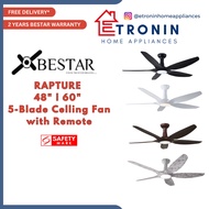 Bestar RAPTURE 48" l 60" 5-Blade Celling Fan with Remote
