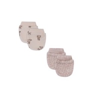 2件裝嬰兒純棉手套(小兔子)_4084