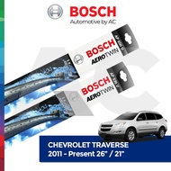 BOSCH AEROTWIN PLUS FLATBLADES WIPER SET FOR CHEVROLET TRAVERSE 2011-PRESENT (26"/21")