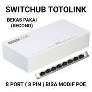 TOTOLINK SWITCHUB 8 PORT 8 PIN 10/100 MBPS (MINUS 1 PORT)