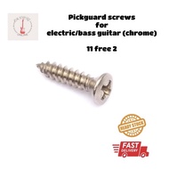 High quality Pickguard and backplate screws 10mm for Electric Guitar/Bass screw 11 free 2. pickguard gitar eletrik skew