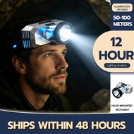 Haixnfire HP39 Super Bright LED Headlight XHP70.2 Headlight 18650 Zoom Fishing Rechargeable Flashlig