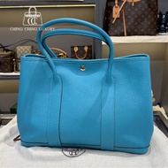 🌈Hermes🩵Garden Party 36🌟藍色銀扣🩵99.5新閑置🌈Negonda皮🌟花園包🌟愛馬仕🌟