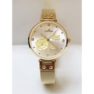 J-BOVIER Gold Tone Decorative Dial Ladies Watch B26-19518-BBCA