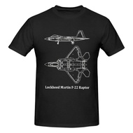 READY STOCK XS-6XL Summer T Shirt Men New High Quality F-22 Raptor Us Airforce Aircraft Plane Fighte