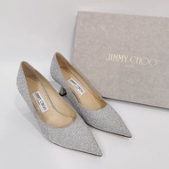 Jimmy choo 銀色尖頭高跟鞋 跟高：6.5cm，碼 35 355 36 365 37 375 38 💰2980