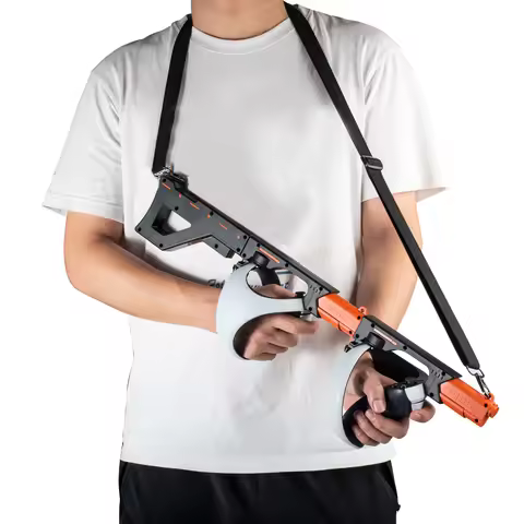 Magnetic VR Gun Stock for Playstation VR2 Handle Attachment with Shoulder Straps for Enhance FPS Gam