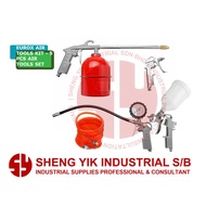 SYI EUROX AIR TOOLS KIT - 5 PCS AIR TOOLS SET (SPRAY PAINT GUN, BLOWING AIR GUN, WASHING GUN, INFLAT