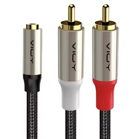 3.5mm To 2RCA Cable 3.5mm Jack Female To 2RCA Male Stereo Audio Adapter RCA Extension Cable for Phon