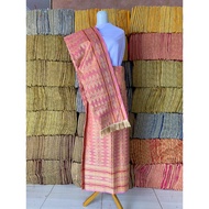 SONGKET SKIRT SET SELENDANG, Wrapped Skirt, Contemporary Songket Skirt Color Variations Pink Baby