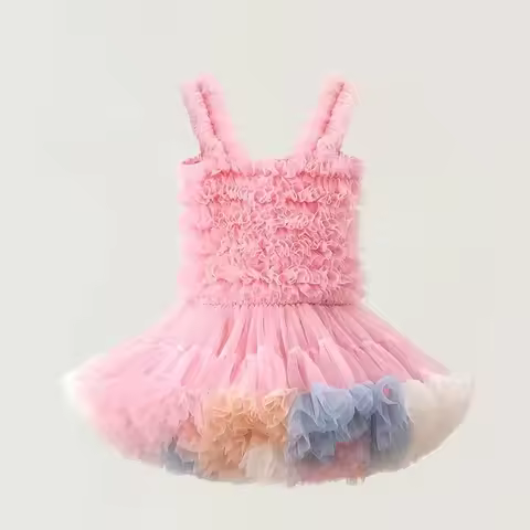Girls Tutu Dress for Girls Baby Ball Gown Princess Party Vestido Casual Ruffled Bubble Photography D