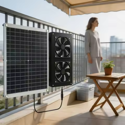 High Efficiency 30W Monocrystalline Solar Panel Dual Exhaust Fan IP65 Waterproof Solar Vent Fan for 
