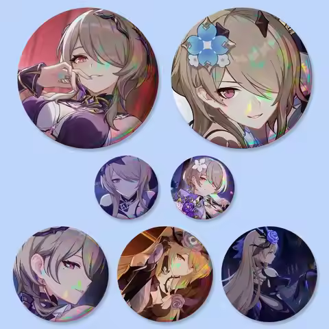 Game Honkai Impact 3 Rita Rossweisse Badges 25 32 75 Mm Round Cosplay Pin Bag Decor Fans Collect Fri