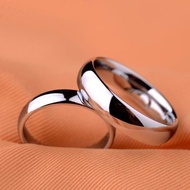 Free Shipping Finger Ring Pt950铂金戒指男女对戒白金光面情侣款对戒刻字戒指情人节礼物 Cincin