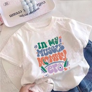 【220G 100%Cotton T-shirt】DUDU eCrew Neck Short-sleeve T-shirt for Girls with Trendy Pattern Prints 1