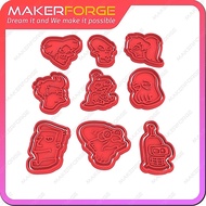 Futurama Cookie Cutter Fondant Cutter Clay Cutter Collection | Philip Bender Leela Zoidberg
