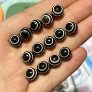 Black Onyx Sheep's Eye Dzi Beads Eye Beads About 10mm X6YW