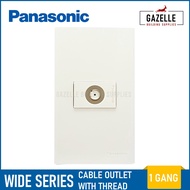 Panasonic Wide Series Cable Outlet DIN Type (with Thread) - 1 Gang