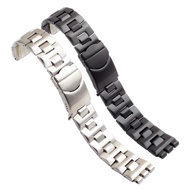 ❏□ Stainless Steel Watch Strap Suitable 19MM for Swatch YGS Black Silver Men's Wrist Watch Bracelet Metal Watch Band