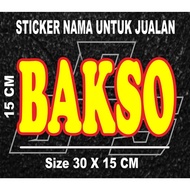 MEATBALL CUTTING STICKER DOUBLE LETTER STICKER SIZE 30 X 15 CM